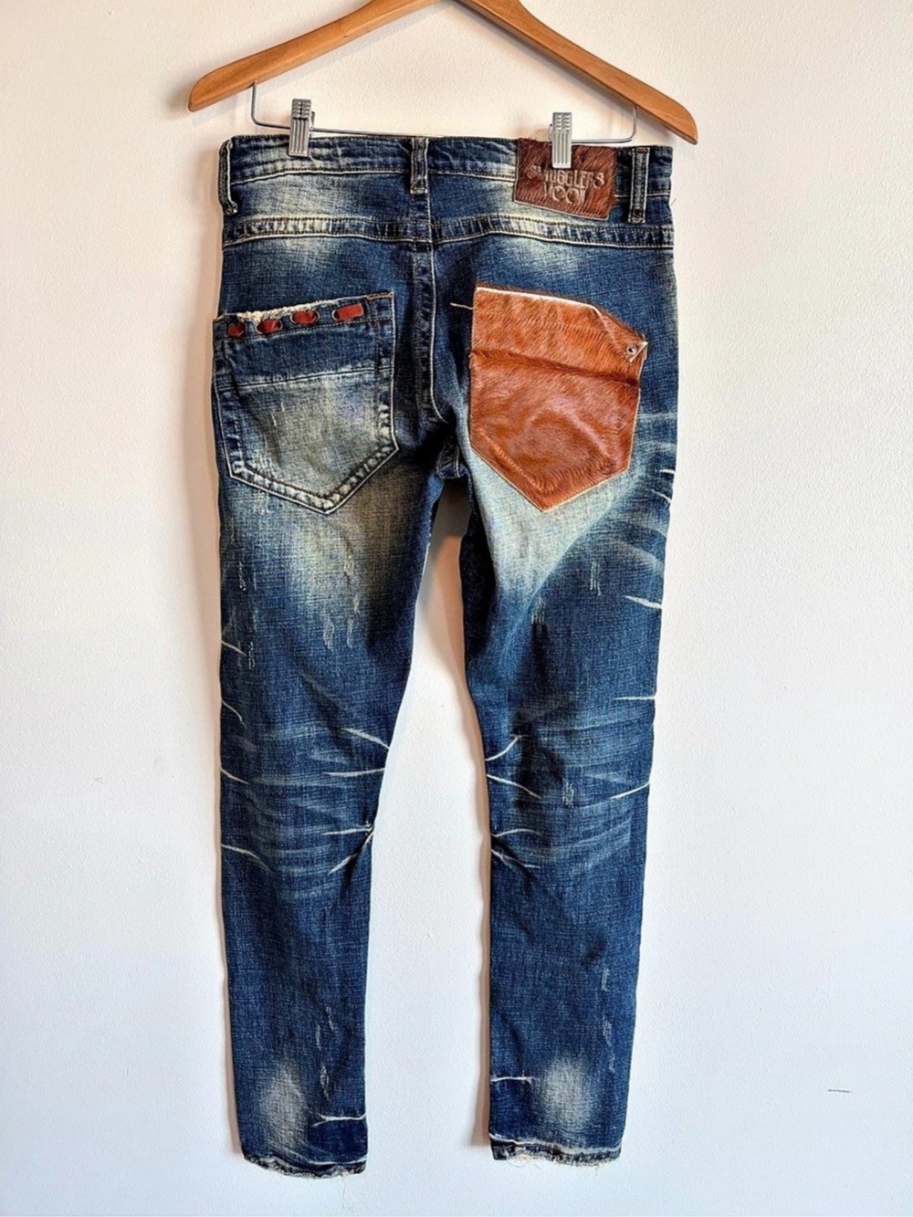 Smuggler's Moon Distressed Denim Jeans Waist 32
